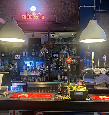 On-site hostel bar