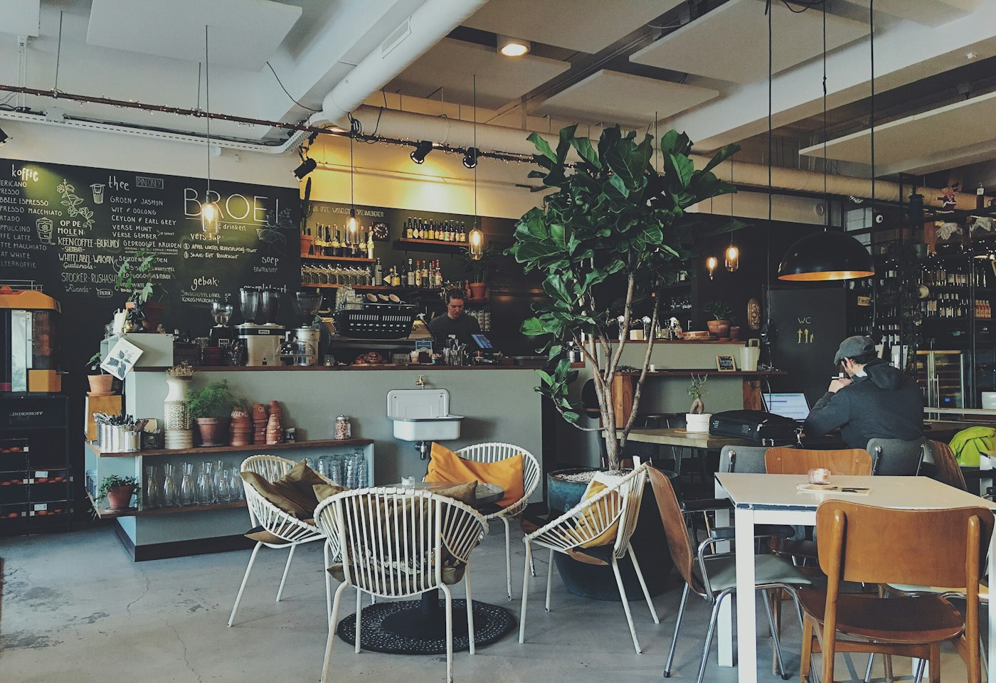 Shared cafe lounge